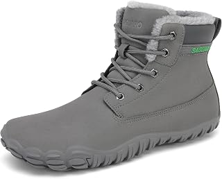 SAGUARO Adult Warm Barefoot Winter Boots, Wide Toe Box Hiking Boots