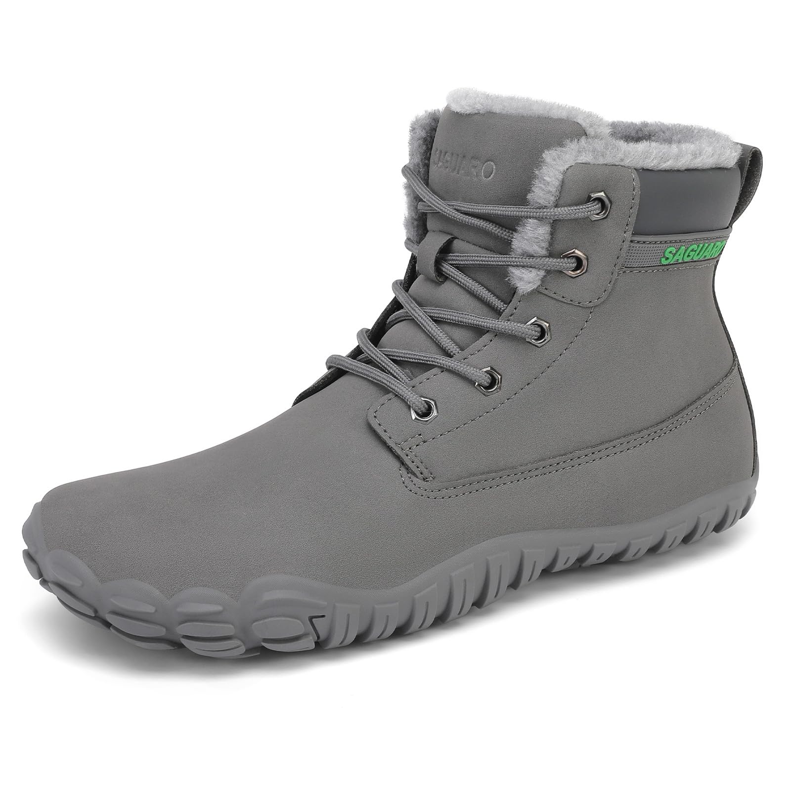 SAGUARO Adult Warm Barefoot Winter Boots, Wide Toe Box Hiking Boots