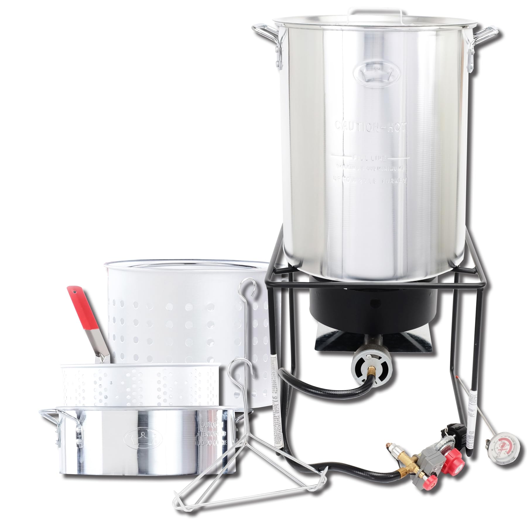 King Kooker Propane Outdoor Fry Boil Package with 2 Pots, silver, one size (12RT