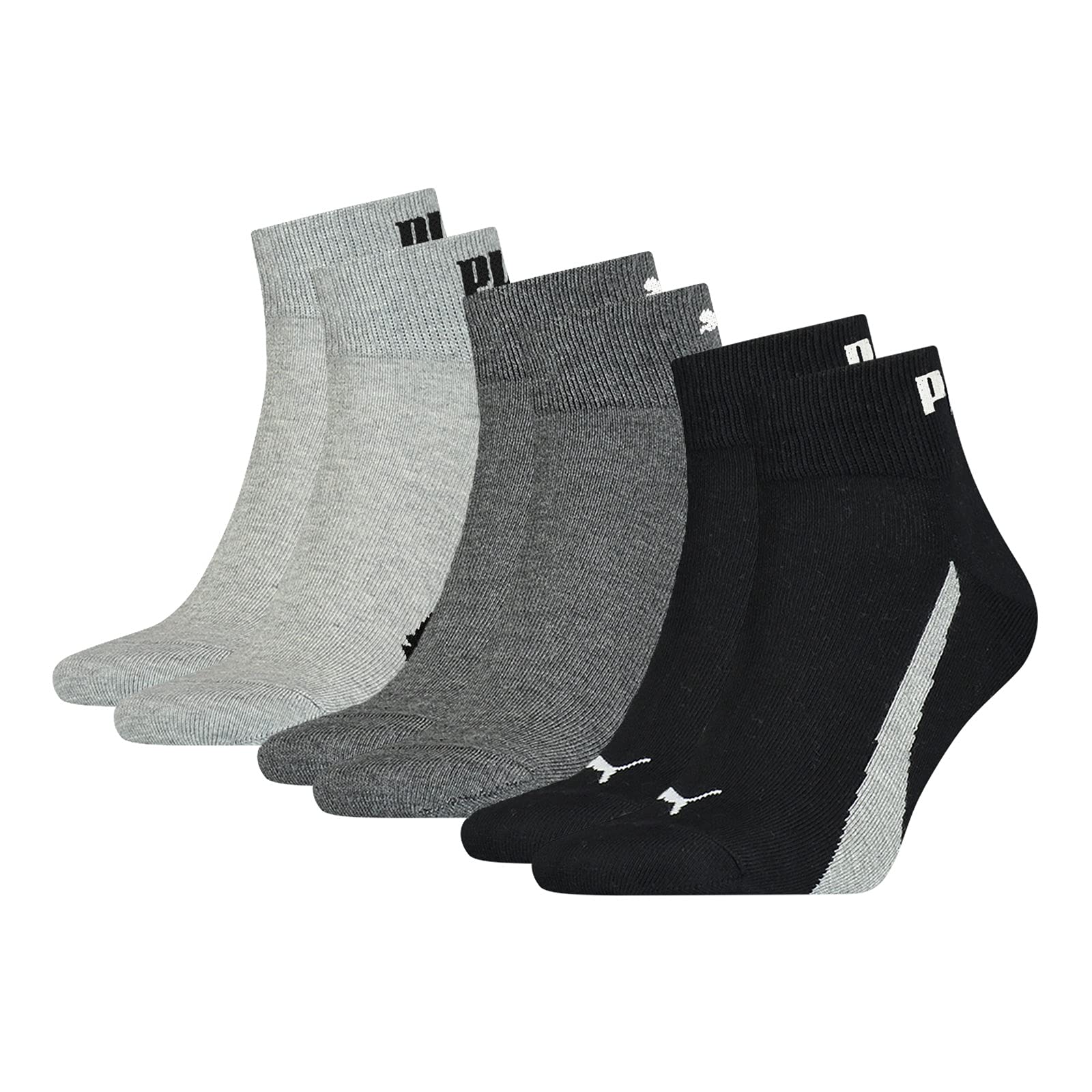 PUMA Unisex Shorts Crew Socks Sports Socks with Terrycloth Sole 9 mm Pack