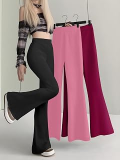 Women High Waist Flared Leggings 2 Piece Yoga Pants for Women Soft Bell Bottom Versatile Sizes