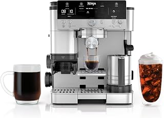 Ninja (Refurbished) R-ES601 Luxe Café Premier Series Espresso Machine, Drip Coffee, Cold Brew, Grinder, Tamper, Frother, Silver (Renewed)