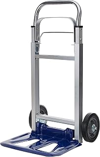 Einhell Folding Hand Truck, 90kg Load Capacity | Aluminium Frame, Extendable Handle, Foldable Support Tray, Rubber Wheels with Metal Bushings BT-HT 90