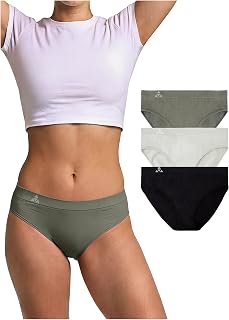 Balanced Tech Women's 3 Pack Classic Seamless Hipster Brief Bikini Shorts