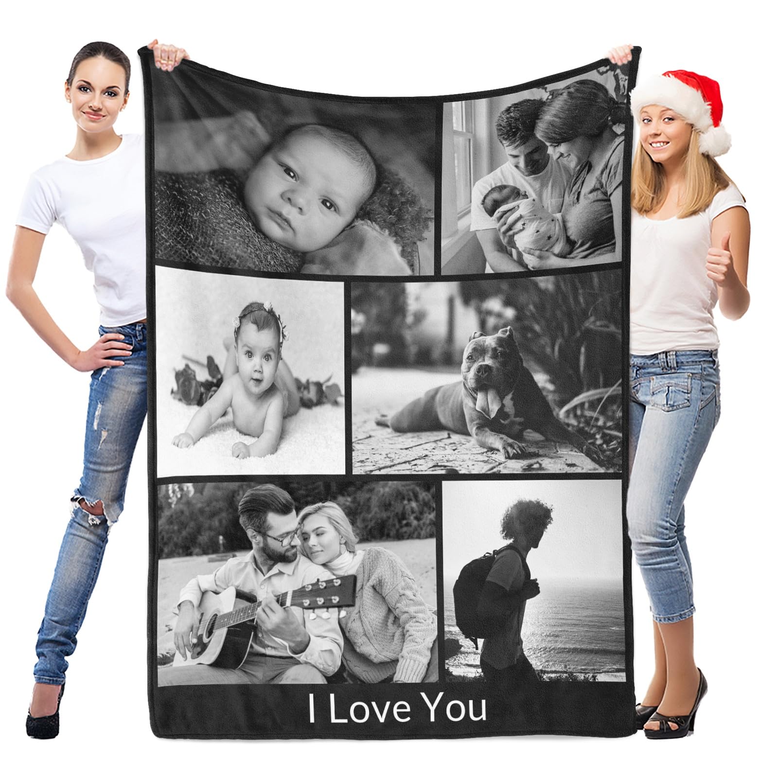 LNM Personalised Blanket with Photo, Personalised Photo Blanket, Customised Blan
