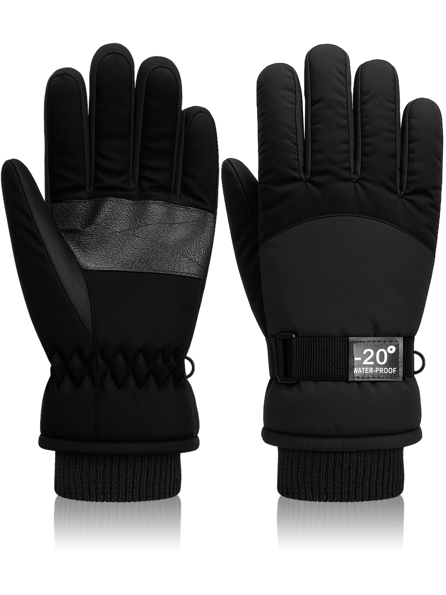 Geyoga Kids Waterproof Winter Ski Gloves Boys Girls Warm Thick Snowboard Gloves