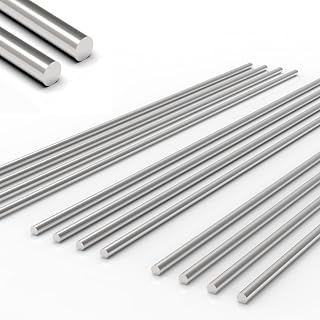 Lyrlidr 12Pcs 3 mm x 300 mm 304 Stainless Steel Rod, Metal Shaft | Stainless Steel Smooth Rods for Industry, Metal Working Hobbies and DIY Craft