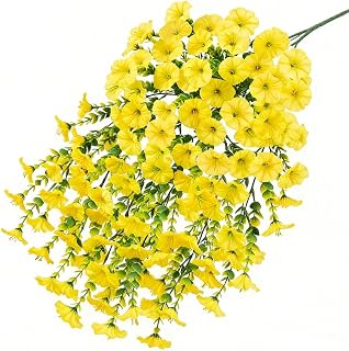 1 x 33.5 Inch Artificial Vine Flower Garland Artificial Plant Rattan Wall Hanging Wedding Party Decoration Wreath Decoration for Indoor Outdoor (Yellow)
