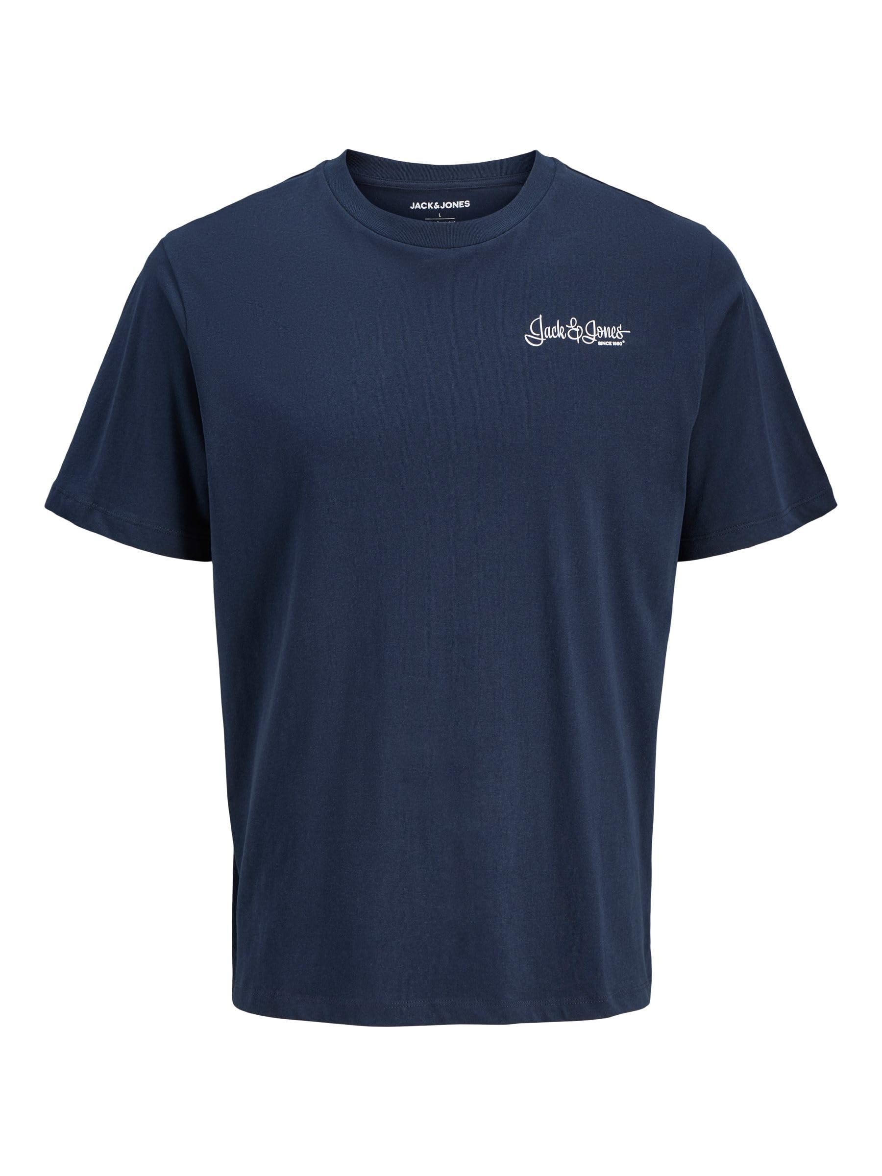 JACK & JONES Men's Plus Size Printed T-Shirt Jjesoho Tee SS Crew Neck Noos Pls