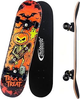 Nattork 31 Inch Complete Skateboard, Standard Skateboards for Beginners, Wood 9 Layer Canadian Maple Trick Skate Boards for Boys Girls Youth Teens Adults