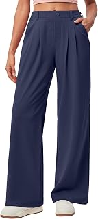 Wide Leg Dress Pants for Women Pull on Work Pants Business Casual Outfits