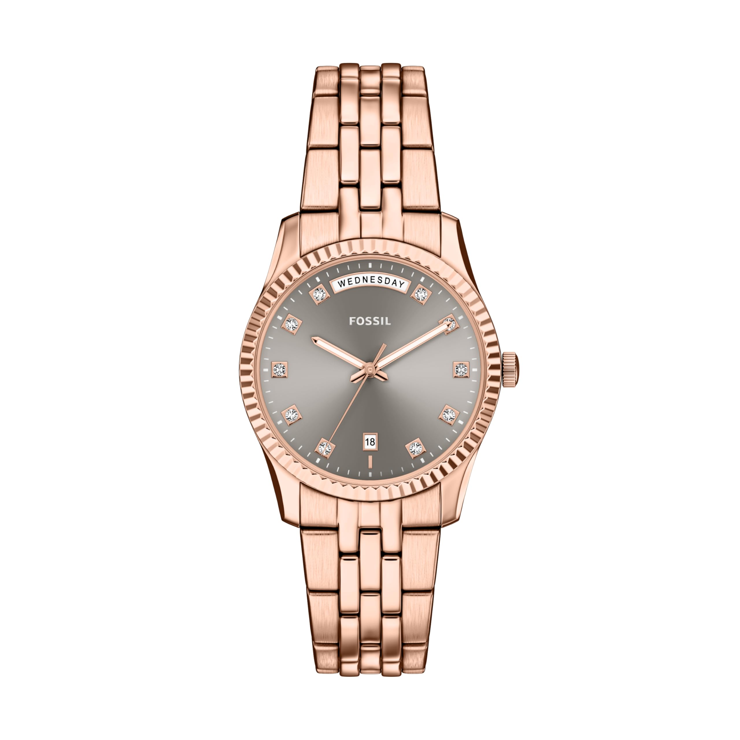 Fossil Women's Scarlette Mini Quartz Stainless Steel Three-Hand Watch, Color: Si