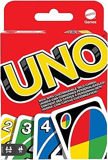 Mattel Games UNO Family Card Game, with 112 Cards, Travel-Friendly, Makes a Great Game for 7 Year Olds and Up