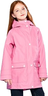 SOLOCOTE Lined Coat Girls Thin Jacket Kids Hooded Jumper Spring Coat