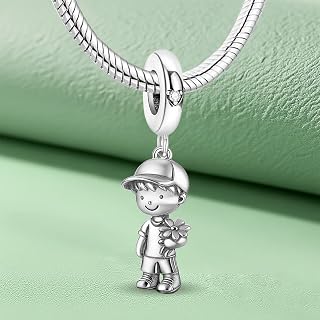 1pcs Fashion 925 Silver Love Couple Charm, Fits Matching DIY Jewelry and Daily Outfit Decor, Gift for Women, Gifts for Mom