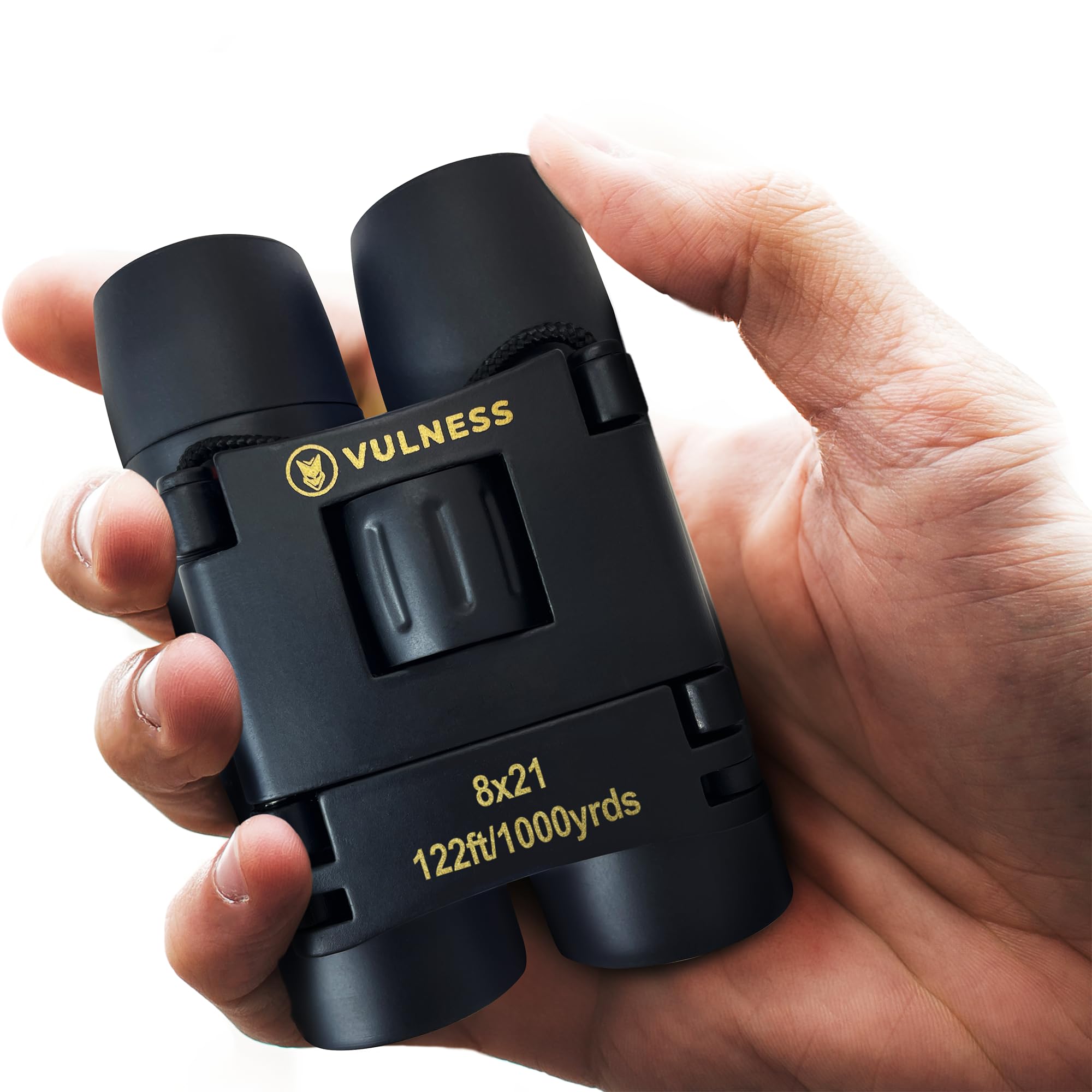 VULNESS Binoculars for Adults, Small Mini Travel Essentials, 8X21, Black | Compa