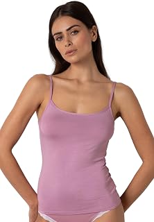 Lovable Soft and Natural Viscose Narrow Shoulder Top | Tank Tops Underwear & Home Clothing | Female Tank Tops Knitwear | Basic Soul Women's