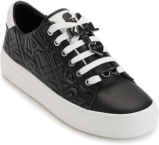 KARL LAGERFELD Cate Box Lace Up Sneaker with Pins Women's Shoes