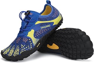 SAGUARO Barefoot Shoes Minimalist Child Shoes for Zero Drop Sole Black EU GR.24-36