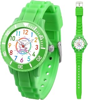 Juboos Watch for Kids,Waterproof Quartz Stone Kids Analog Watch Easy Study Time and Reading Teaching Tool for Boys and Girls Aged 3-12