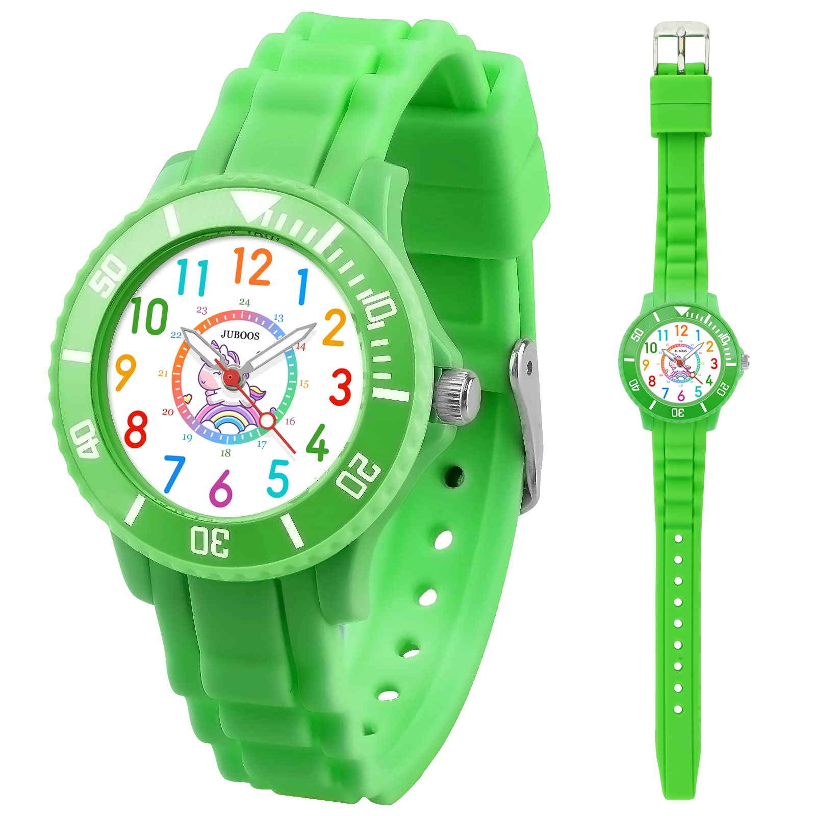 Juboos Watch for Kids,Waterproof Quartz Stone Kids Analog Watch Easy Study Time 