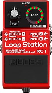 BOSS RC-1 Loop Station Pedal | Industry Standard Simple Looper for Guitar, Bass, Keyboards & More | 24-Segment LED Indicator | 12 Minutes of Record Time | Record, Playback, Overdub, Undo & Redo Loops