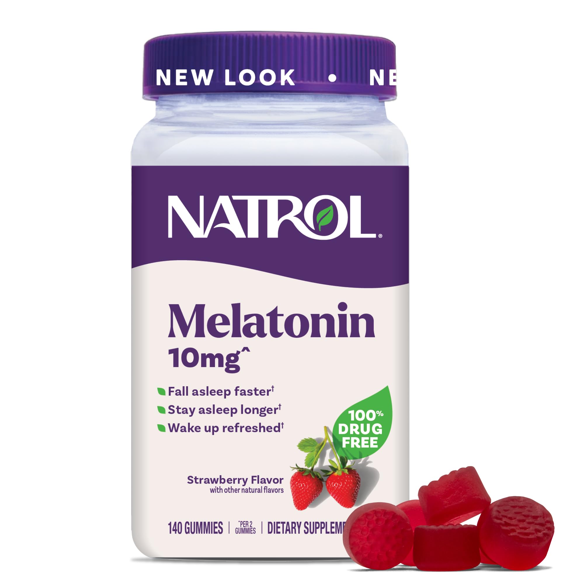 Natrol Melatonin 10 mg Gummies, Sleep Support for Adults, 140 Gummies | Suppleme