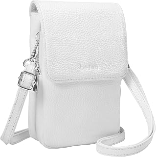 befen Genuine Leather Shoulder Bags for Women Small Phone Bag RFID Blocking Multifunctional Mobile Phone Bag with Adjustable Strap Christmas Gifts for Women