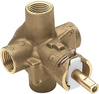 Moen 2510 Brass Posi-Temp Pressure Balancing Tub and Shower Valve, 1/2-Inch IPS Connections, Unfinished