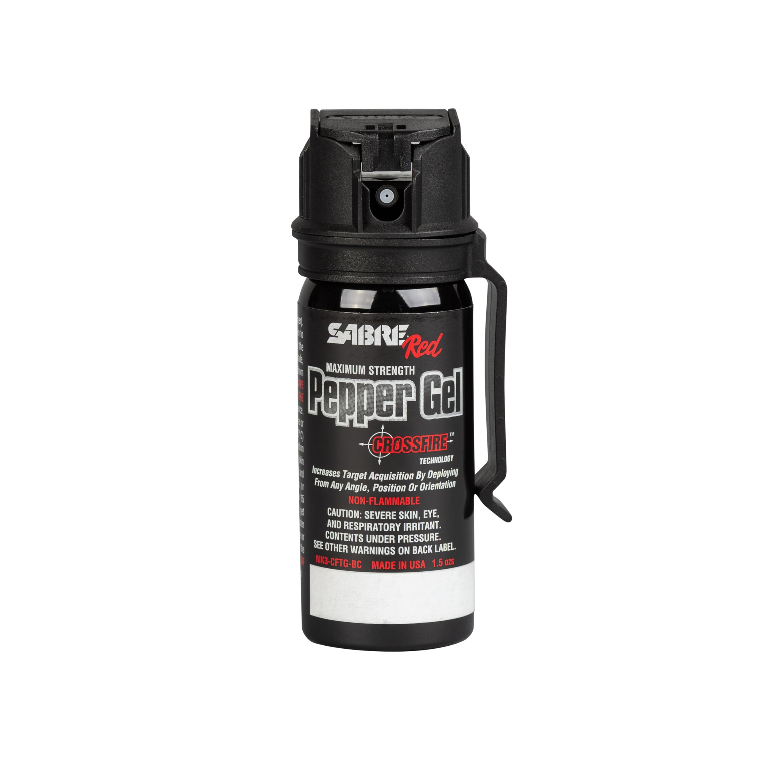 SABRE Crossfire Pepper Gel - 360° Spray for Defense at Any Angle, Maximum Streng