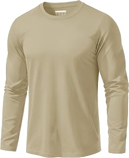 EKLENTSON Men's Long Sleeve Cotton T Shirt Moisture Wicking Basic Tee