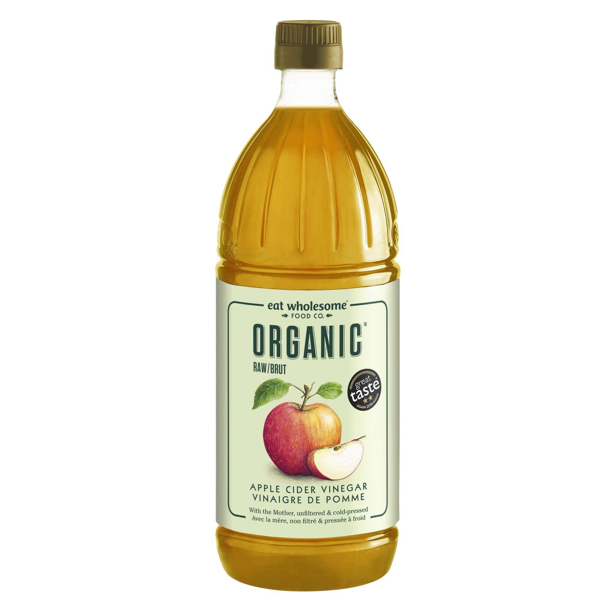 Eat Wholesome Organic Raw Apple Cider Vinegar, 1L - Award-Winning, Unfiltered, U