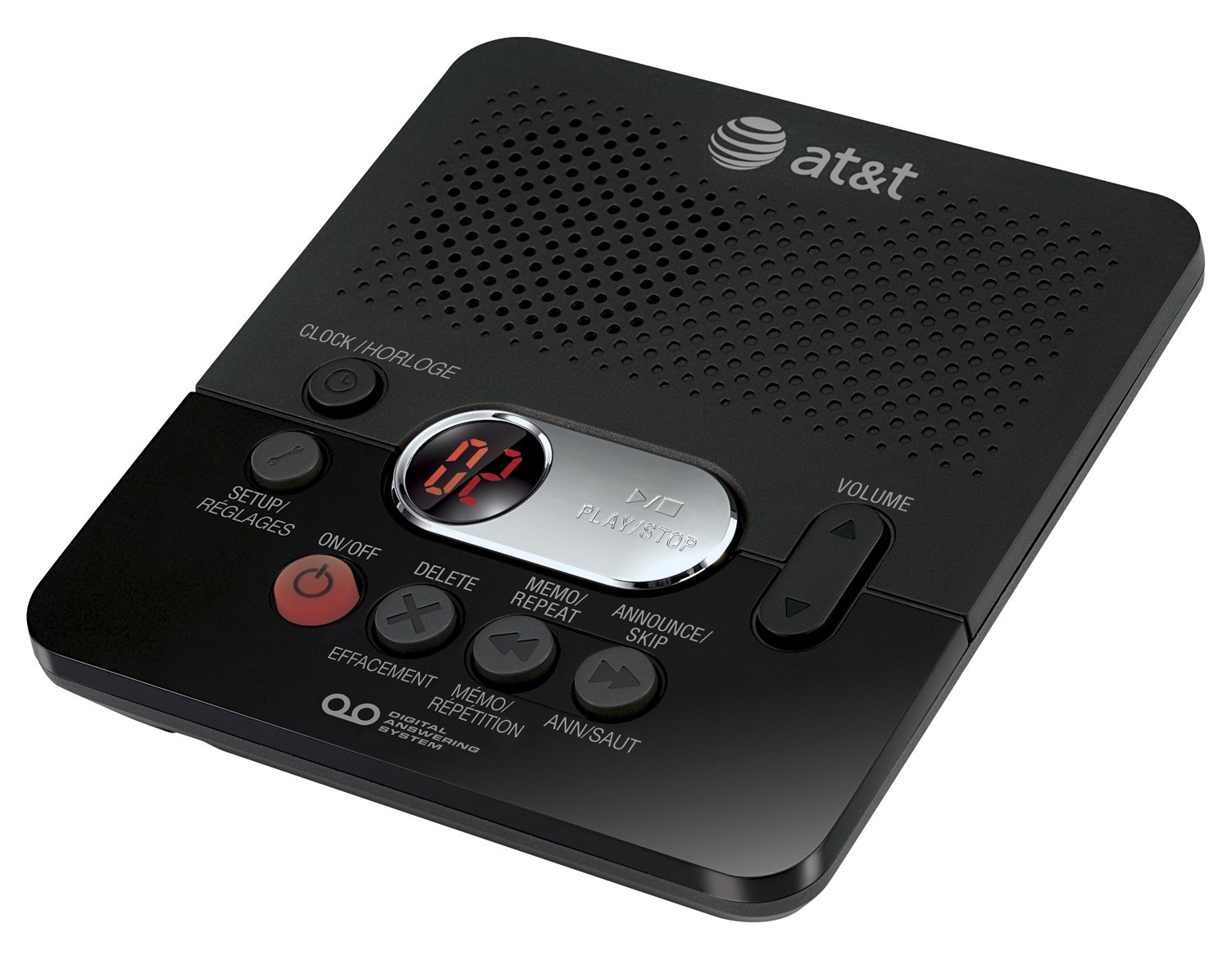 AT&T Digital Answering Machine with 60 Minutes Record Time and Time/Date Stamp, 
