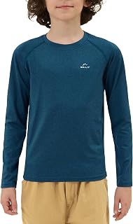 Willit UPF 50+ Sun Protection Long Sleeve Shirt Kids Rash Protection Youth Swimming T-Shirt SPF Fishing Quick Dry