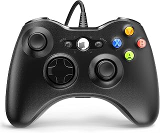 Wired Controller for Xbox 360, YAEYE Game Controller for 360 with Dual-Vibration Turbo Compatible with Xbox 360/360 Slim and PC Windows 7,8,10,11