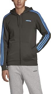 adidas Men's Essential Three Stripes French Terry Fullzip Hoodie