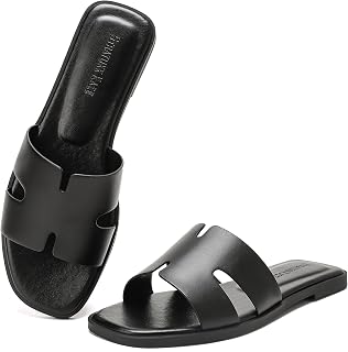 Stratuxx Kaze Women's Open Toe Flat Dress Slide Sandals