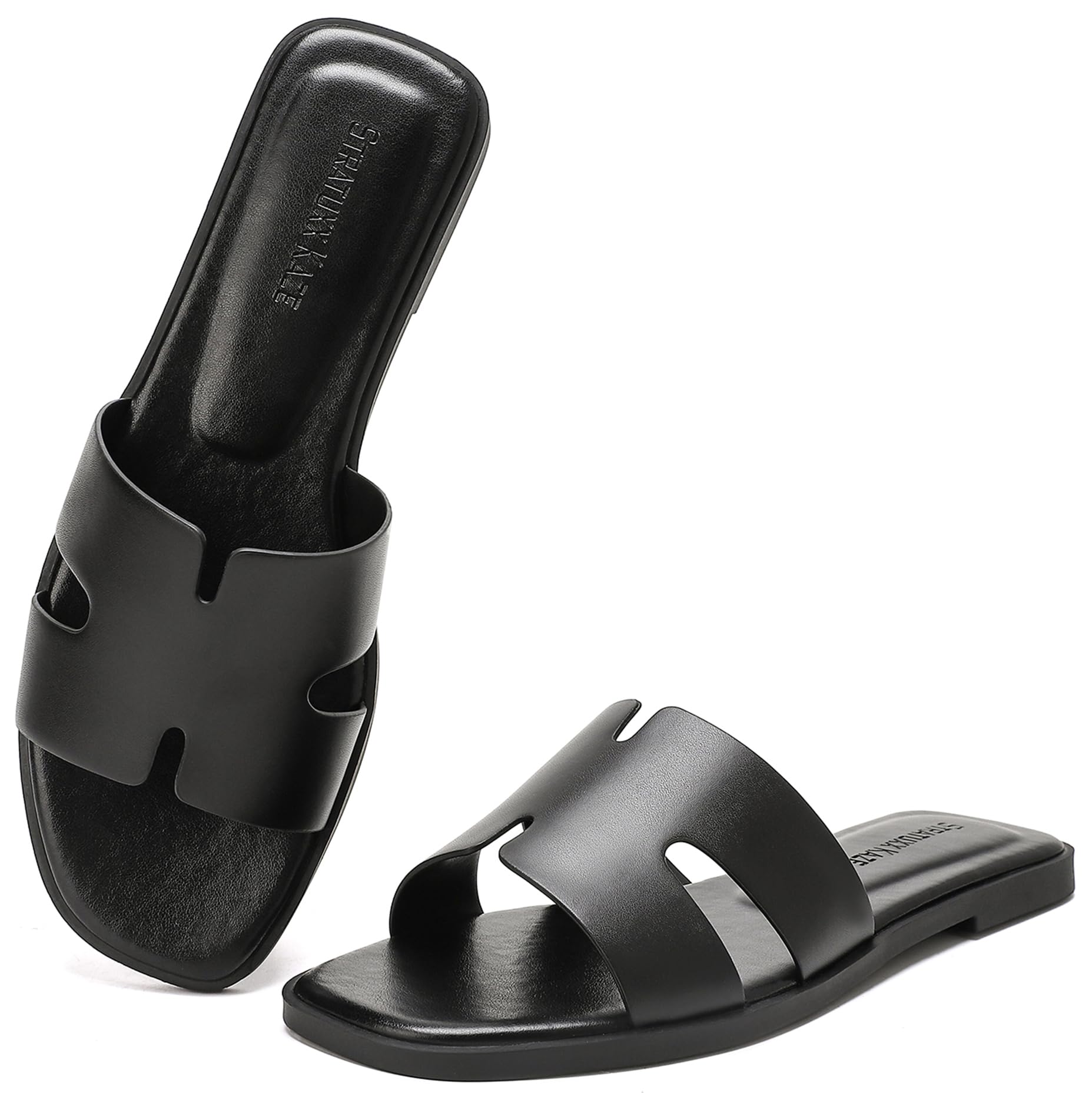 Stratuxx Kaze Women's Open Toe Flat Dress Slide Sandals