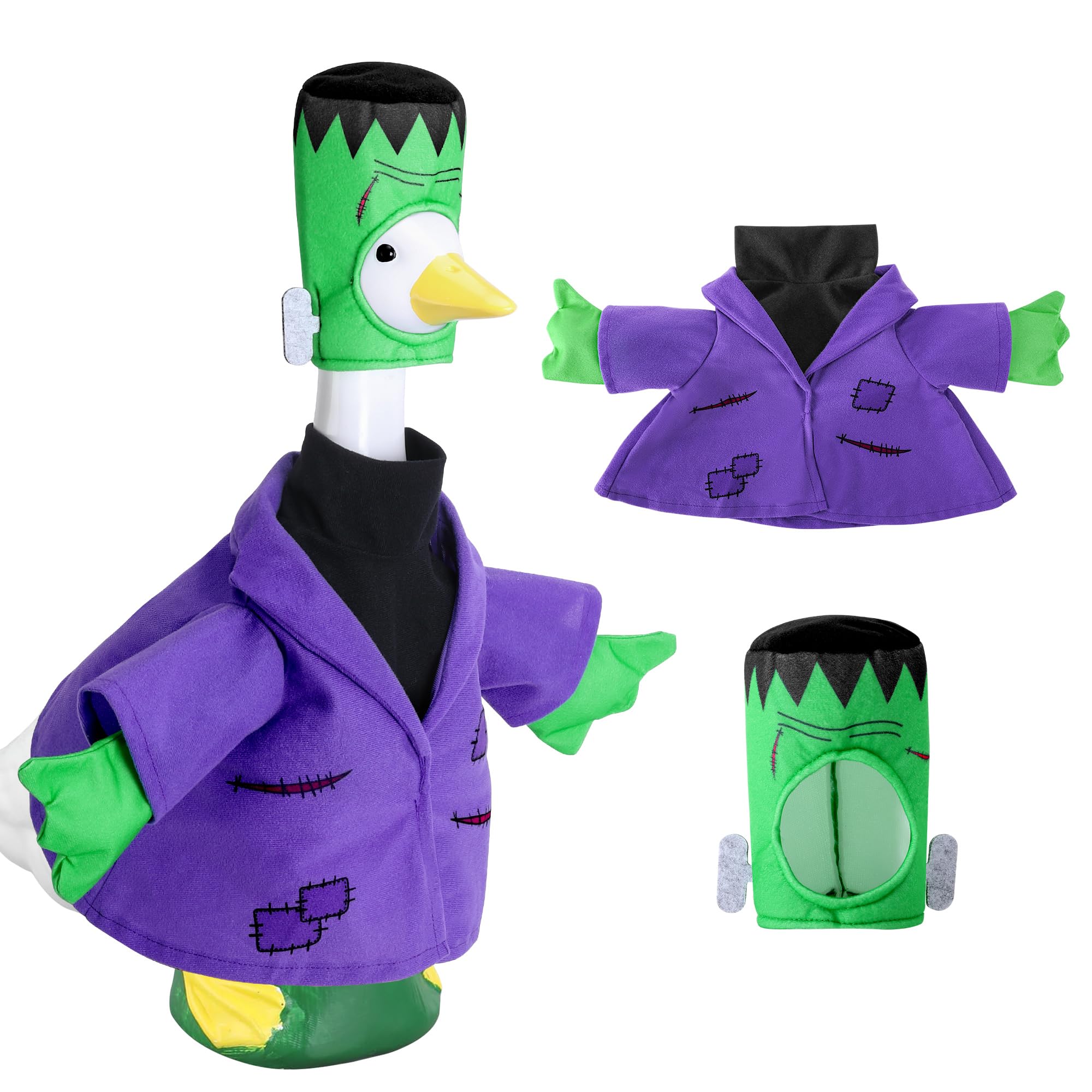 2 Pcs Halloween Monster Goose Outfits, Purple Porch Goose Monster Costume | Lawn