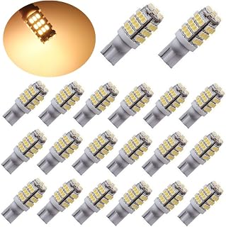 DIBMS 20-Pack T10 194 168 175 192 921 LED Bulbs, Super Bright 42-SMD 3500K Warm White, 12V for RV Trailer Camper Boat Trunk Interior Dome Map License Backup Reverse Lights Replacement