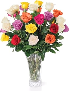 Aquarossa Farms – Fresh Cut Flowers for Delivery, Gifts for Graduation, Birthday, Anniversary, or Just Because – 24 Assorted Fresh Roses