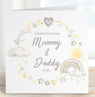 Mummy and Daddy to be, pregnancy congratulations card, baby shower card, baby coming soon, parents to be, expecting a baby, new baby, celebration, congrats card, soon to be a mum & dad