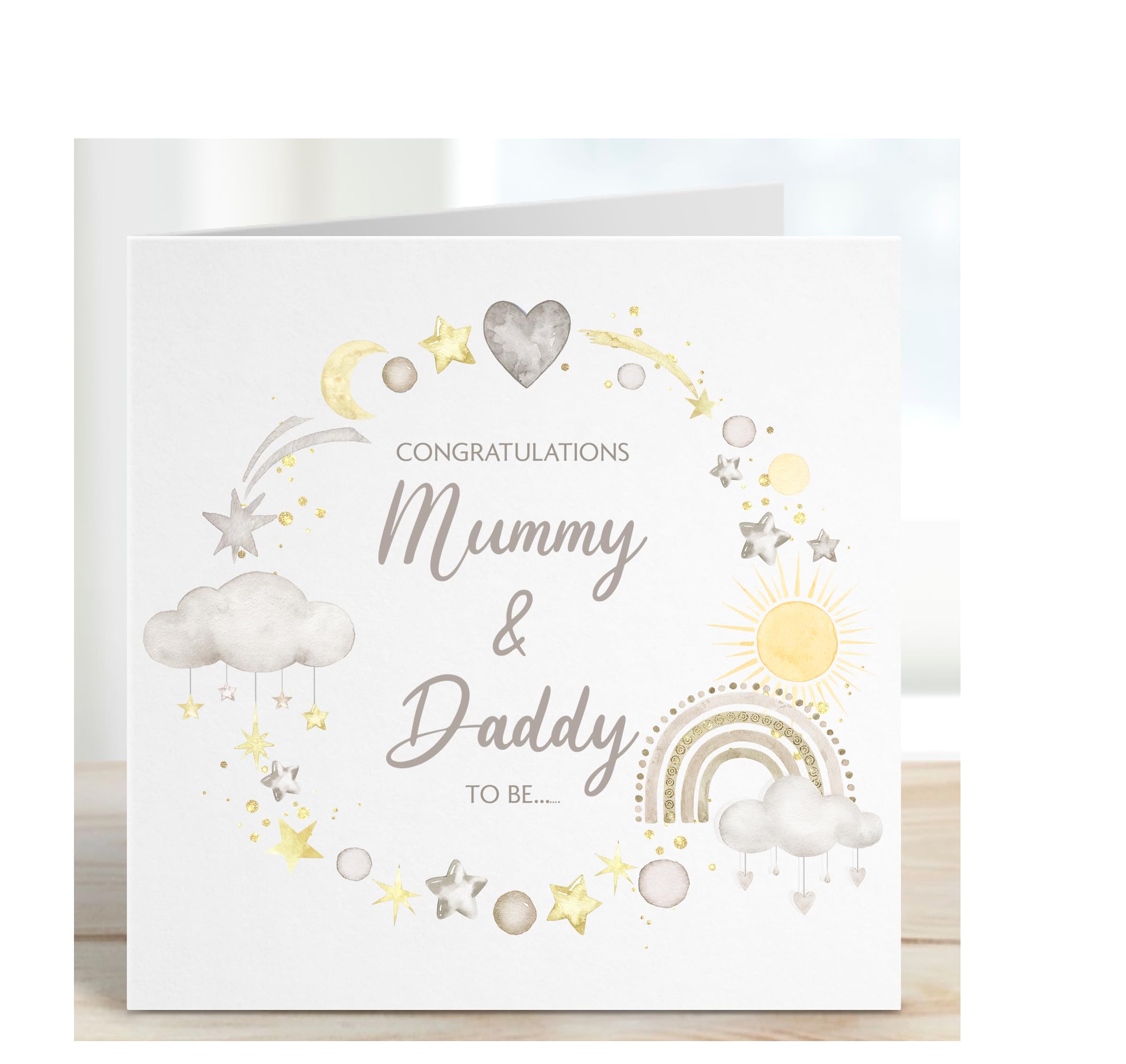 Mummy and Daddy to be, pregnancy congratulations card, baby shower card, baby co