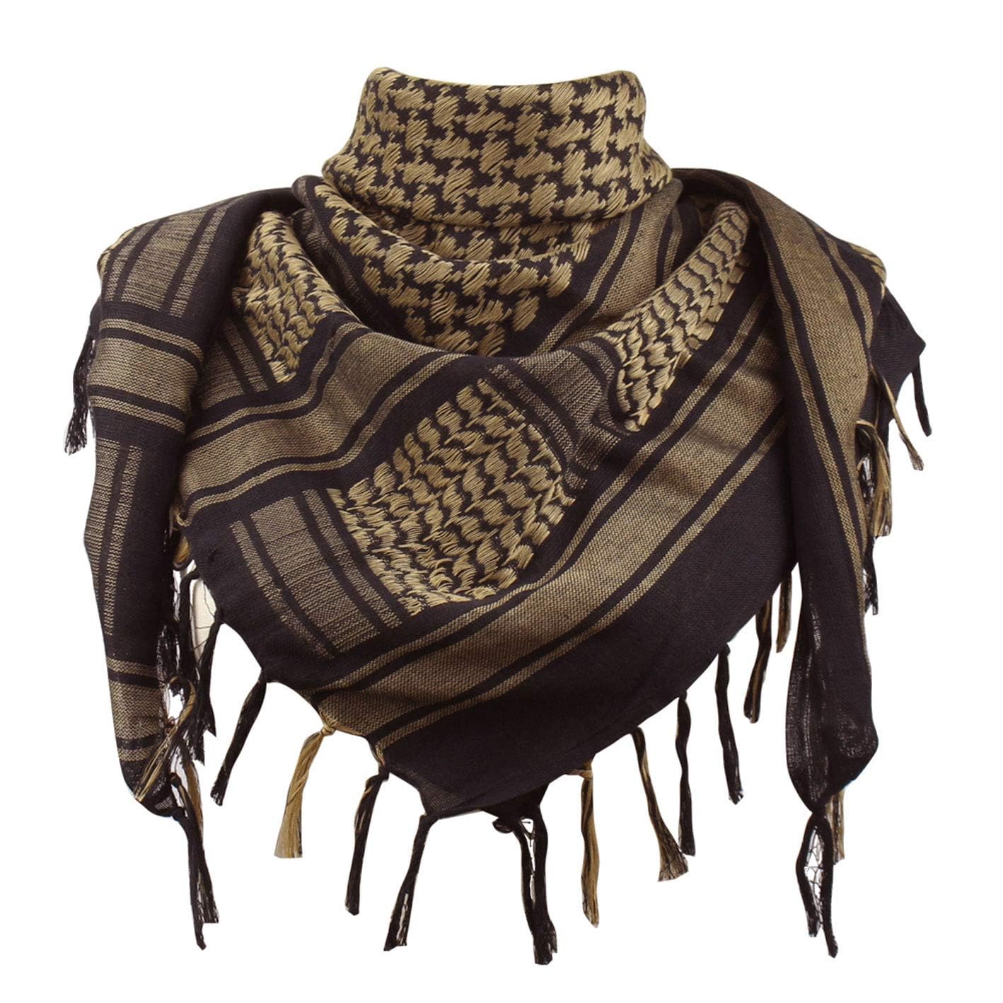 Explore Land Cotton Shemagh Keffiyeh Tactical Desert Scarf for Men Women