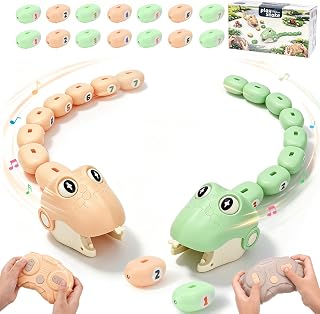 2Pack Realistic Snake Frenzy Game, 2.4G Remote Control Magnetic Snake Toy with Lights & Music, Kids Toys Gifts for Birthdays/Christmas