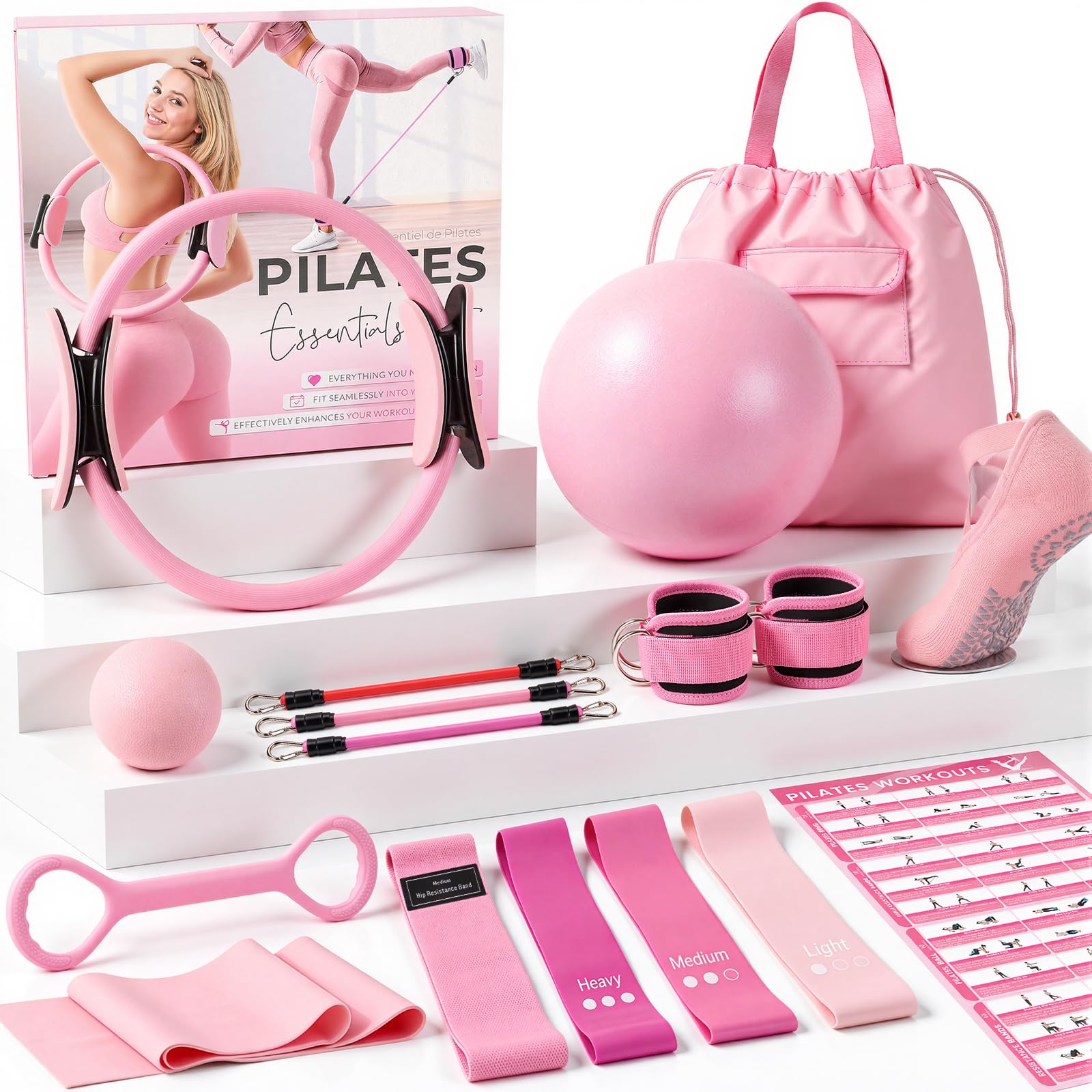 Pilates Kit, Pilates Equipment for Home Workouts, Home Pilates Essentials Kit fo