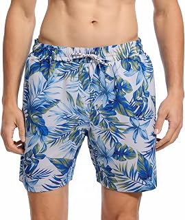WORK IDEA Men's 100% Polyester Quick Dry Swimsuit - Summer Beach Boardshorts