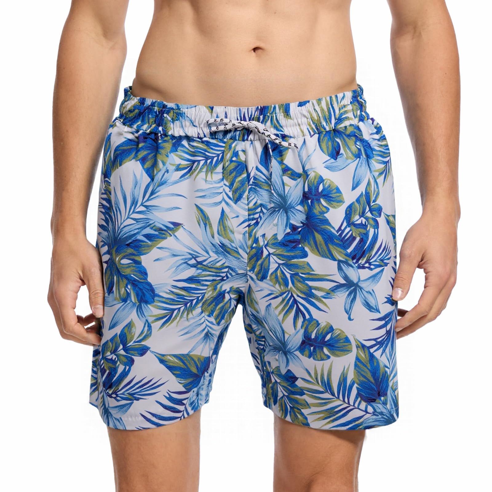 WORK IDEA Men's 100% Polyester Quick Dry Swimsuit - Summer Beach Boardshorts