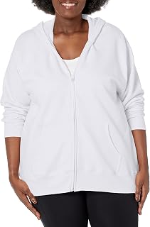 JUST MY SIZE womens Just My Size Zip-up Fleece Women's Hoodie, Ecosmart Hooded Sweatshirt, Plus Size