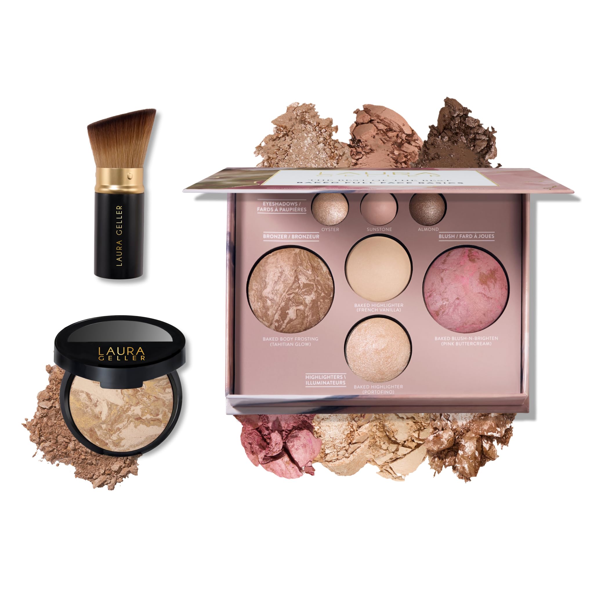 LAURA GELLER Baked Starter Kit: Balance-n-Brighten Powder Foundation, Medium + T